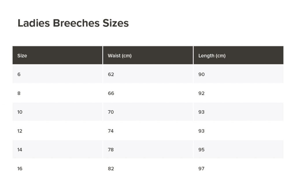 Ladies 400 GSM Breeches 2 for $35
