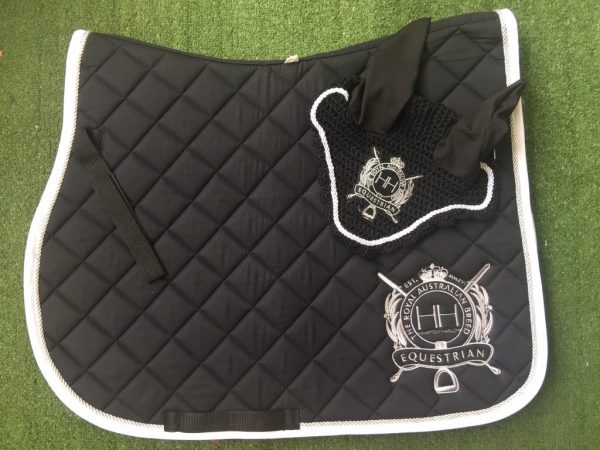 HH Equestrian Black Saddle Cloth