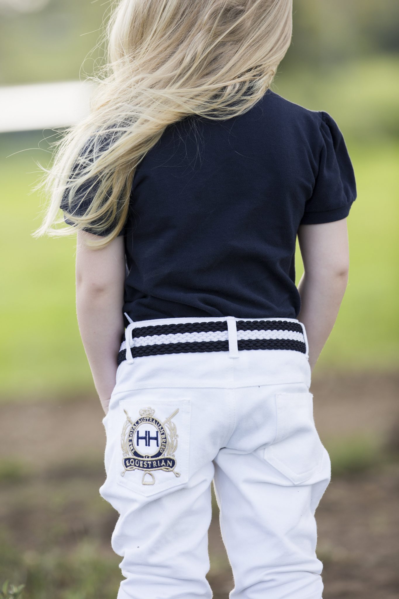 Kids White Polo Jeans