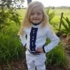 Girls White Long Sleeve Frill Shirt