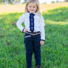 Girls White Long Sleeve Frill Shirt - Image 3