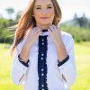 Girls White Long Sleeve Frill Shirt - Image 2