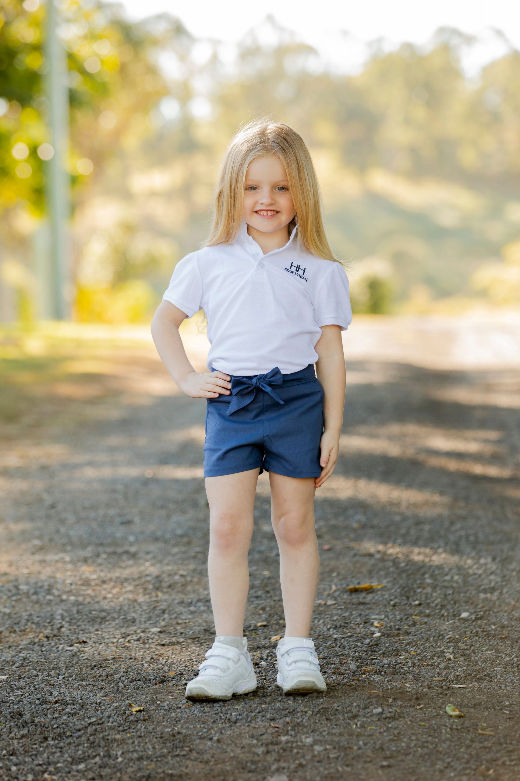 Kids HH Equestrian Polo Shirt White - Girls