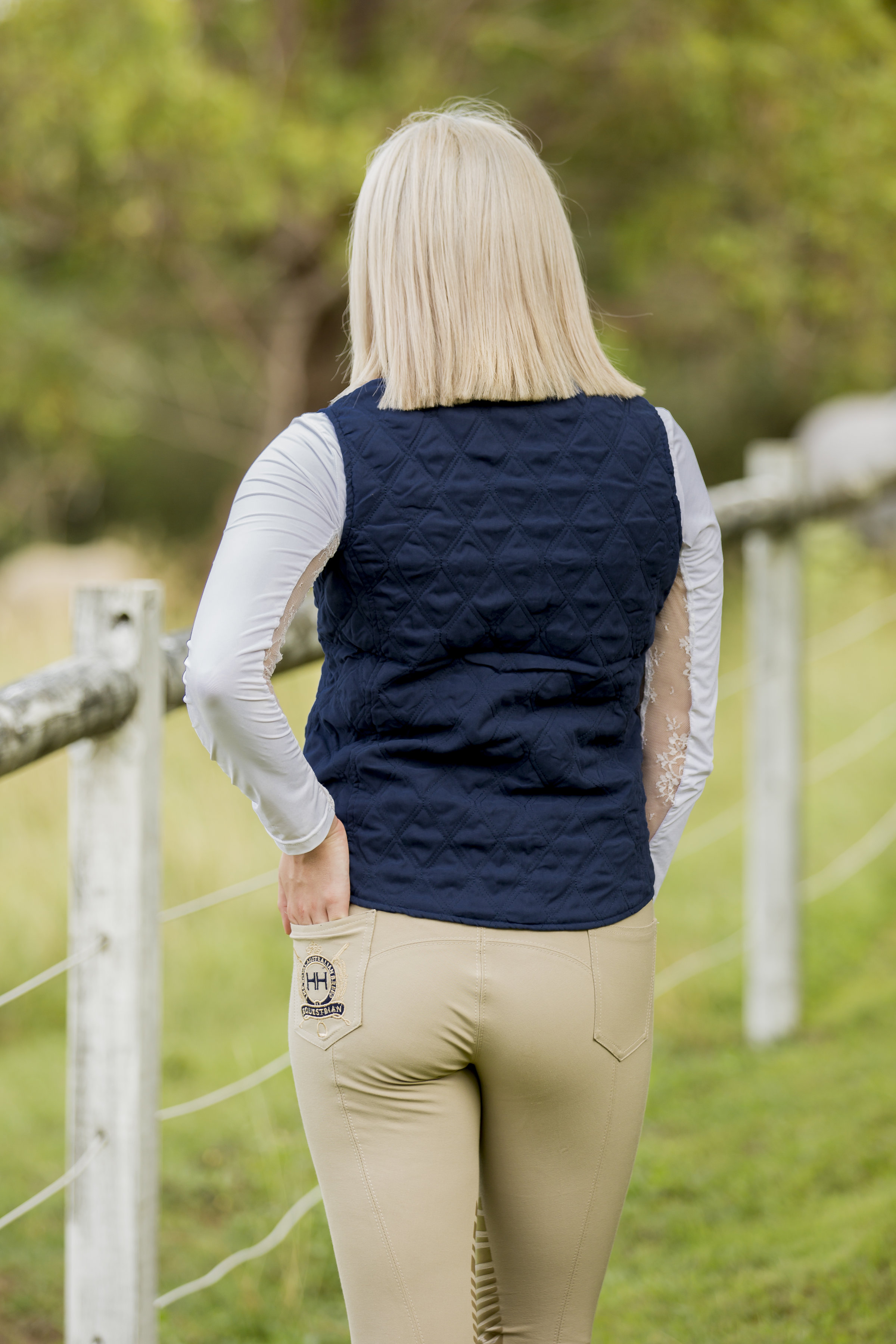 Ladies Navy Vest