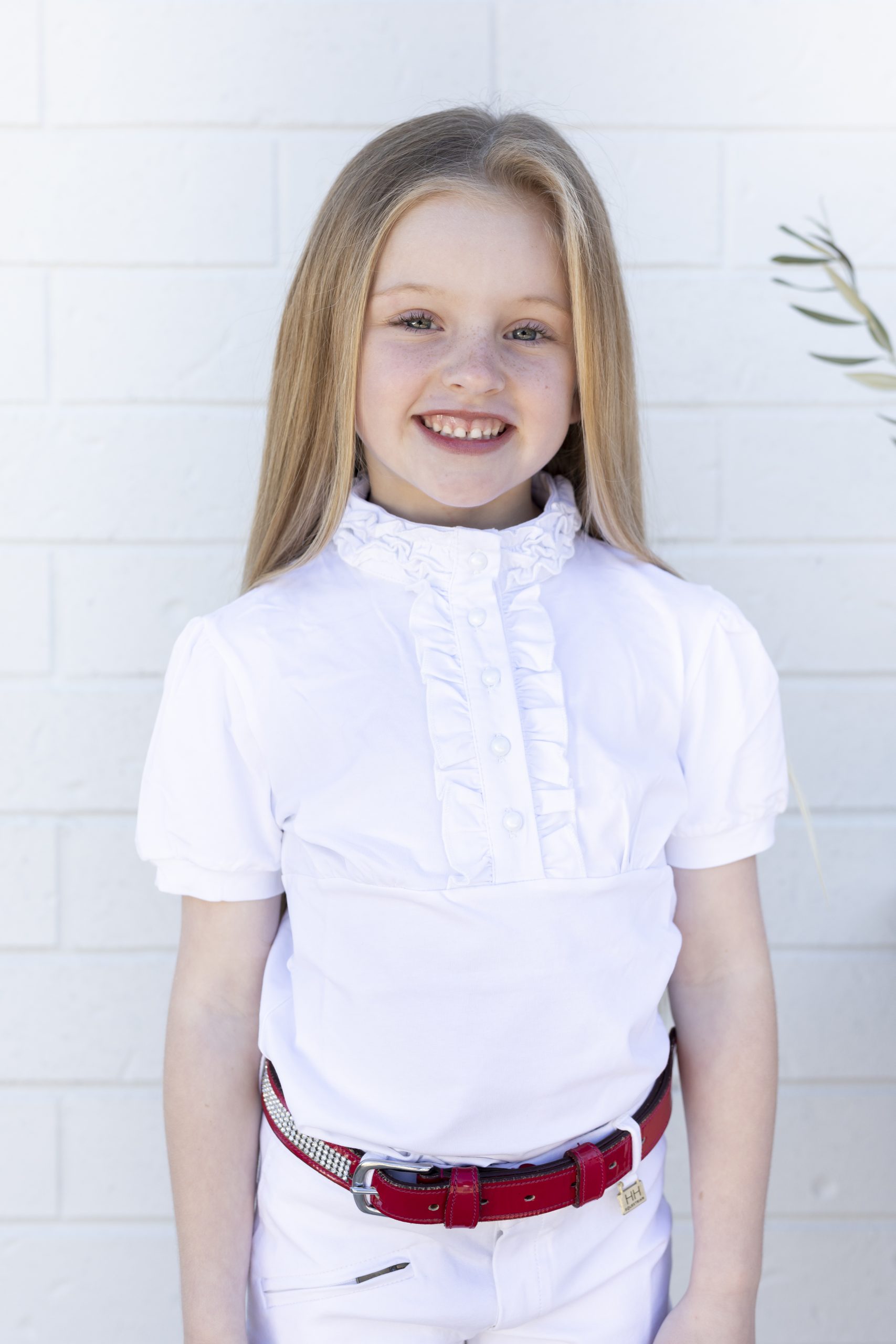 Girls Short Sleeve Frill Show Shirt