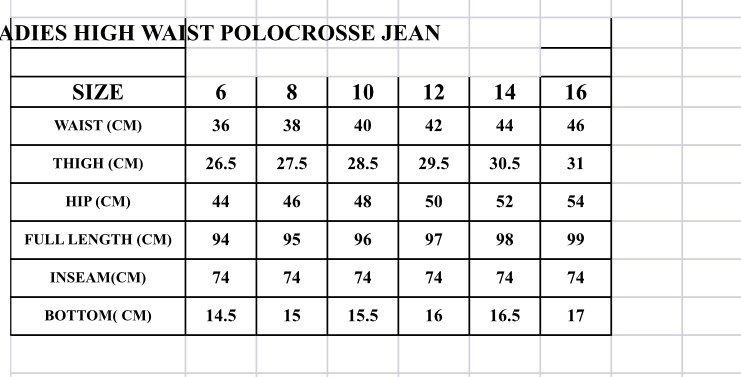 Ladies White High Waist Polocrosse Jeans