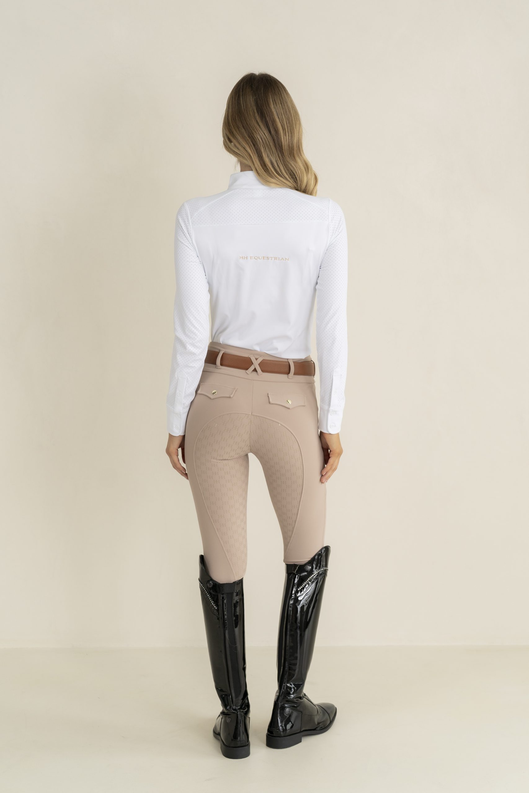 Ladies Beige competition tights - Image 2