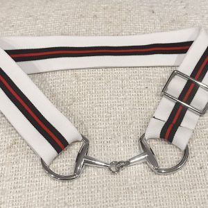 Black red & white Bit Stretchy Belt