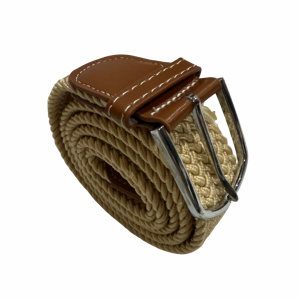 Beige stretchy belt