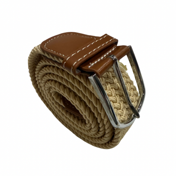 Beige stretchy belt