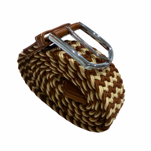 Beige & Brown stretchy belt
