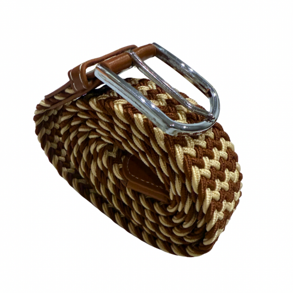 Beige & Brown stretchy belt
