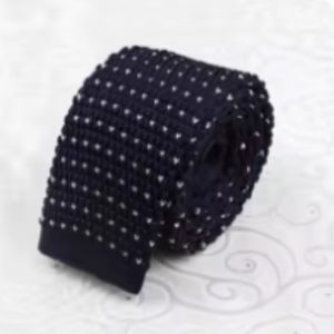 Mens Navy Knit Tie pattern