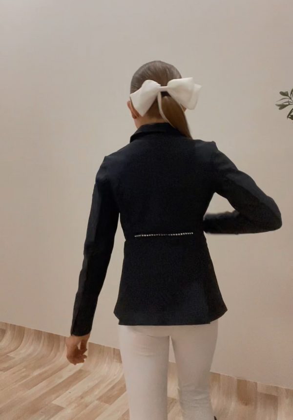 Kids Navy  Show Jacket New Euro Fabric with Diamond Detail - Image 4
