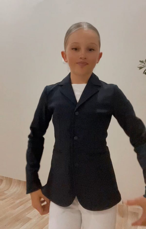 Kids Navy  Show Jacket New Euro Fabric with Diamond Detail - Image 5