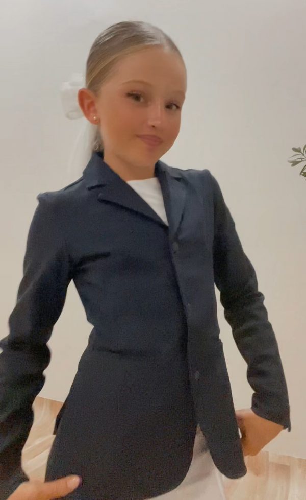 Kids Navy  Show Jacket New Euro Fabric with Diamond Detail