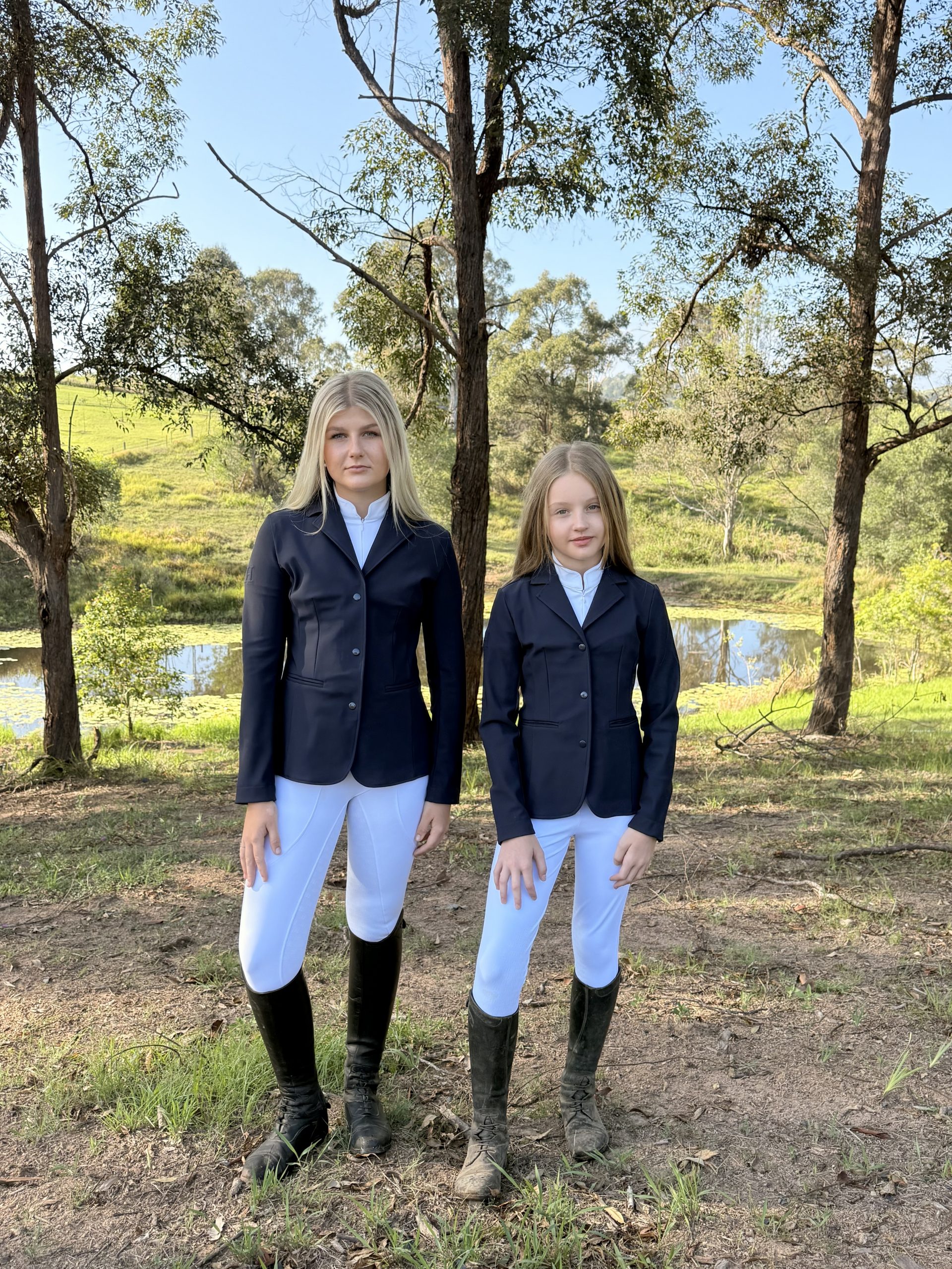 Kids Navy Show Jacket New Euro Fabric with Diamond Detail