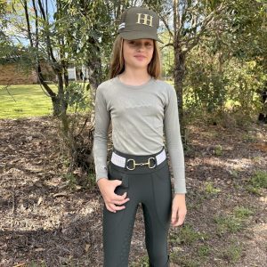 Ladies Long Sleeve Crew Neck Olive