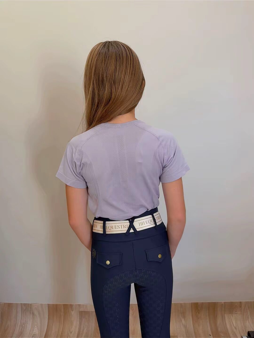 Ladies Lavender Short Sleeve crew neck shirt - Image 2