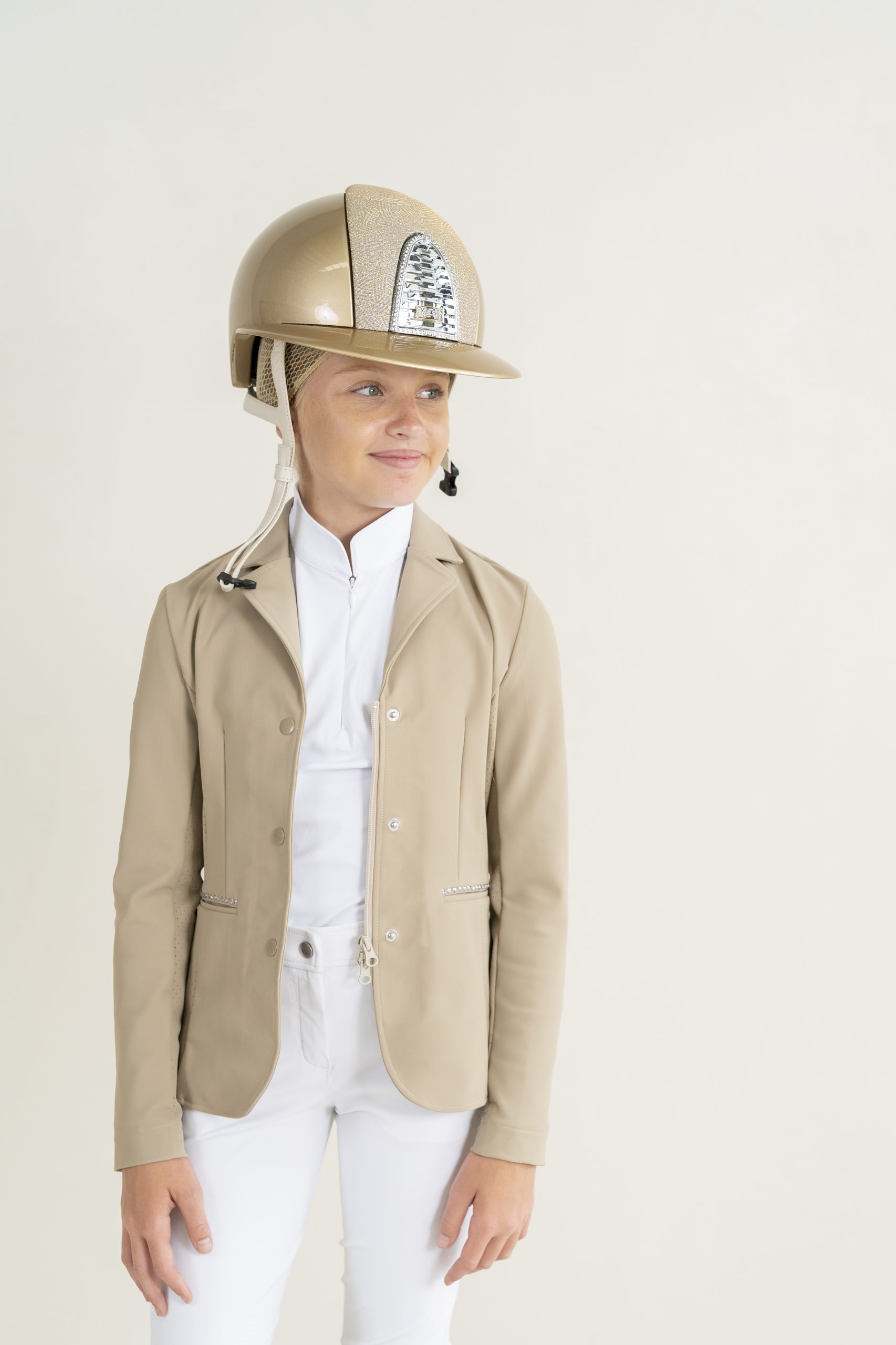 Heritage Collection Ladies & Kids Beige Euro Fabric Show Jacket - Image 2