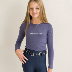 Ladies & Kids Purple Long Sleeve Crew Neck Top