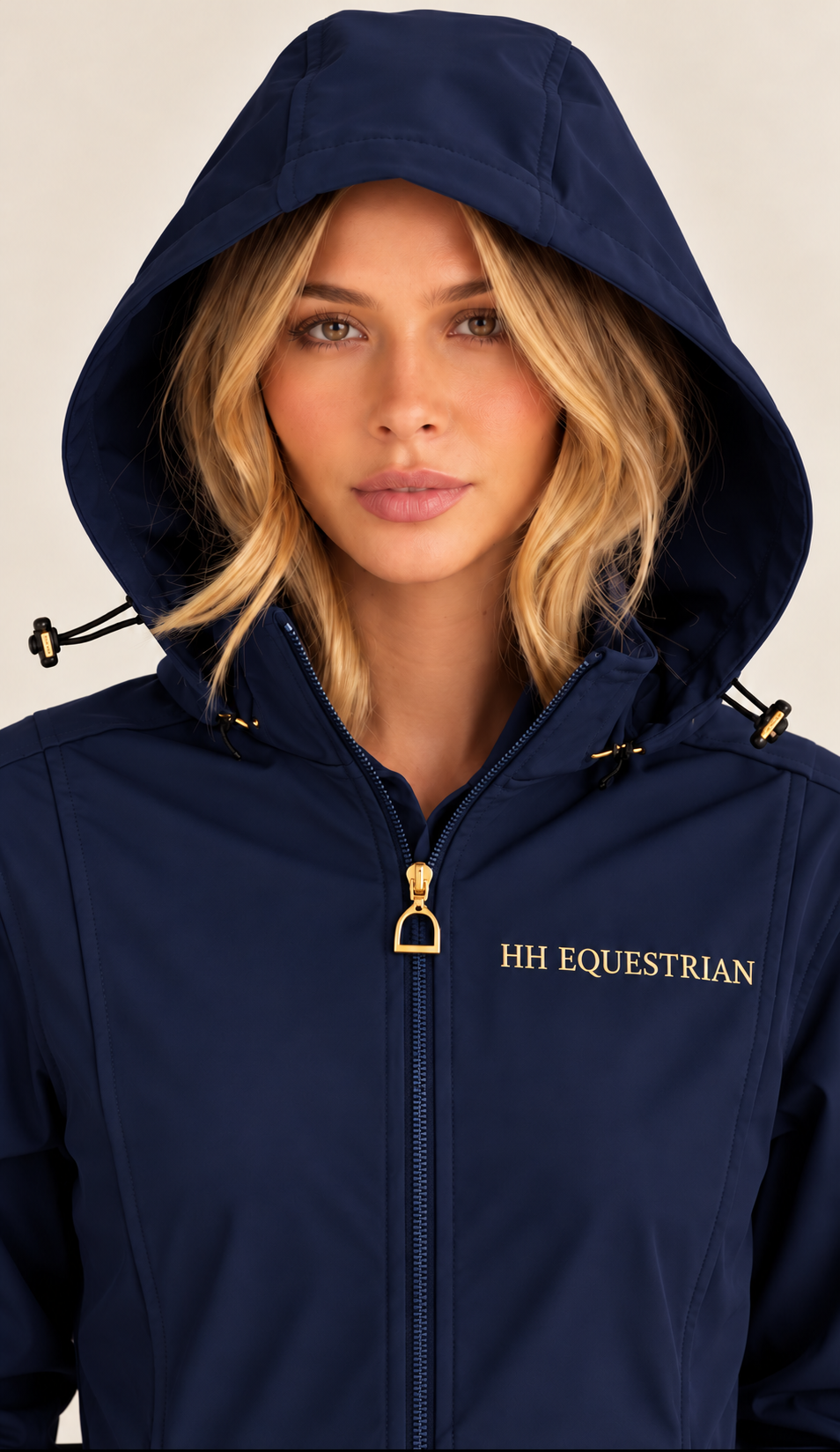 HH Equestrian Signature Waterproof Rain Jacket – Navy & Gold | PRE-ORDER - Image 5